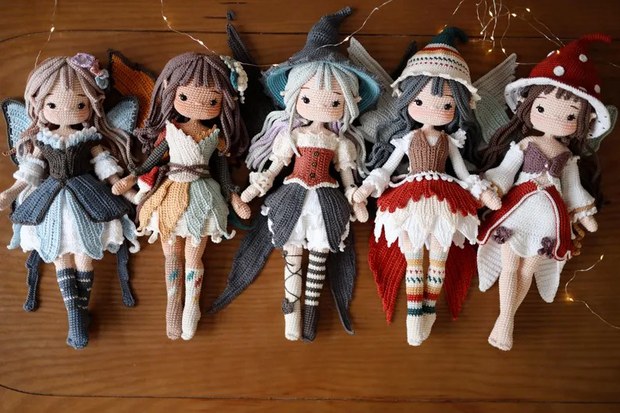 5-in-1 Fairy Crochet Doll Pattern Bundle
