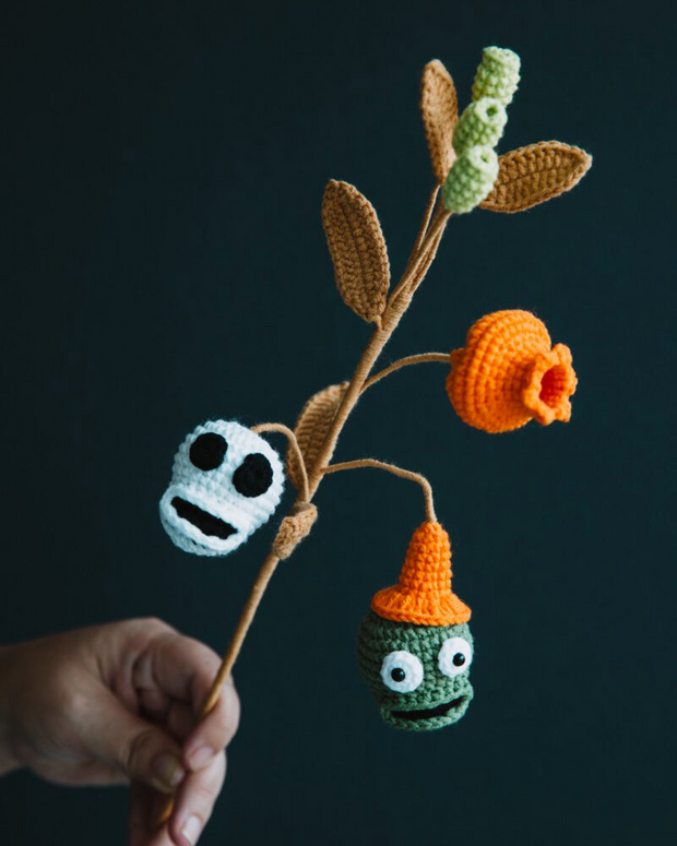 Zombie Flower Bouquet Crochet PATTERN Halloween Bundle
