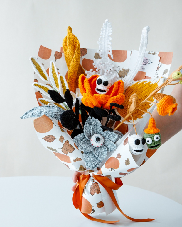 Zombie Flower Bouquet Crochet PATTERN Halloween Bundle