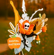 Zombie Flower Bouquet Crochet PATTERN Halloween Bundle