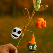 Zombie Flower Bouquet Crochet PATTERN Halloween Bundle