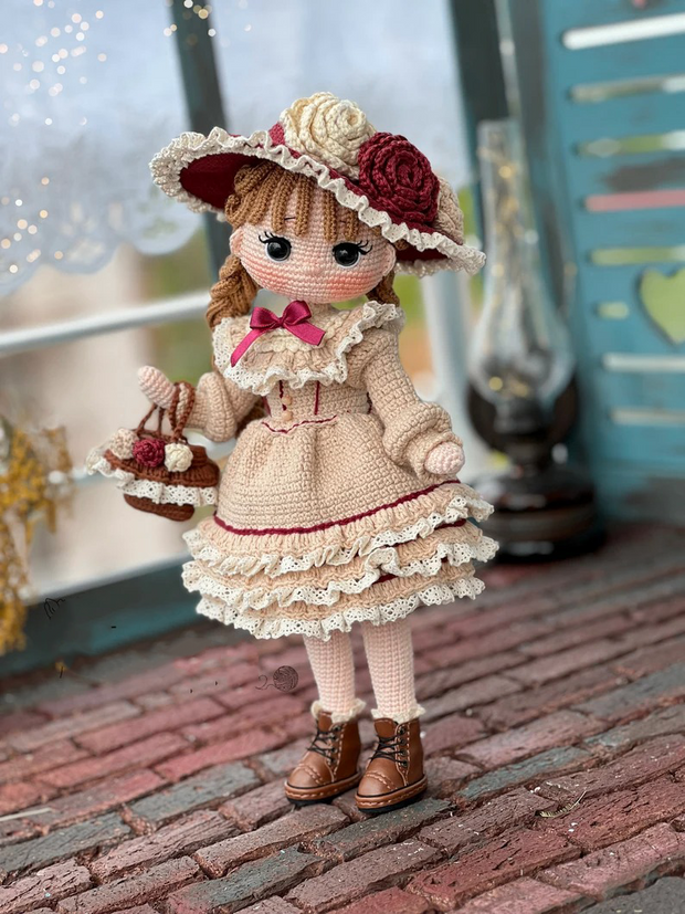 Josephine doll english pattern vintage doll pattern