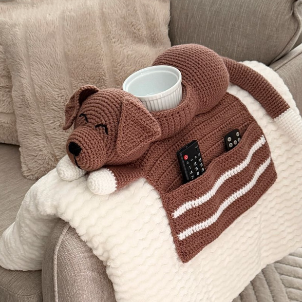 Crochet Dog Sofa Arm rest Organizer Pattern