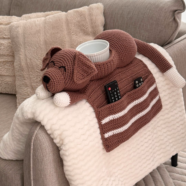 Crochet Dog Sofa Arm rest Organizer Pattern