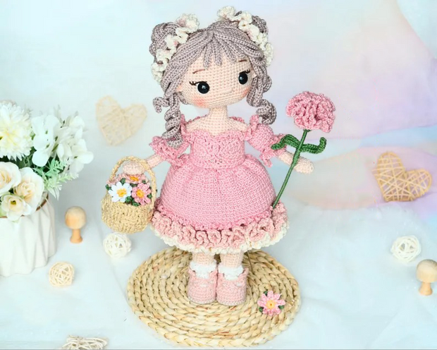 CLARA the Carnation Girl, Doll Pattern