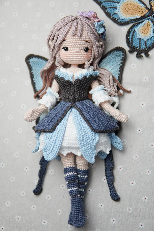 Lunaria the Butterfly Fairy Crochet Doll Pattern