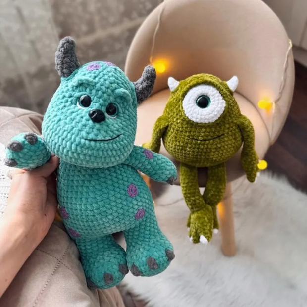 3 in 1 Boo and Mike Wazowsk and Sullivan Crochet Pattern