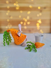 Crochet Easter Bunny gnome pattern and Carrot