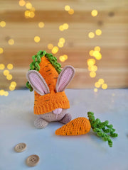 Crochet Easter Bunny gnome pattern and Carrot