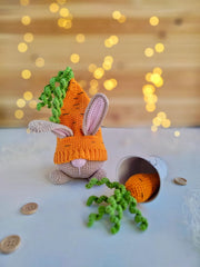 Crochet Easter Bunny gnome pattern and Carrot