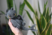 Crochet pattern for black dragon