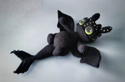 CROCHET PATTERN Black Dragon