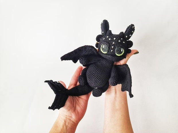 CROCHET PATTERN Black Dragon