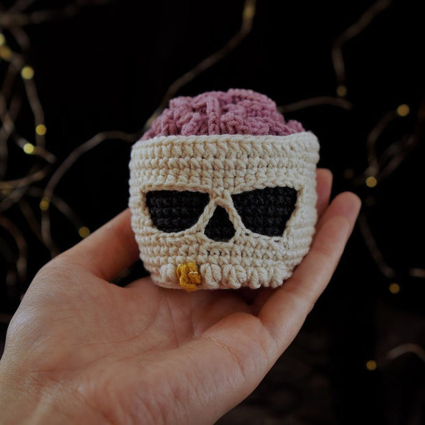 Brainy skull coaster set CROCHET PATTERN