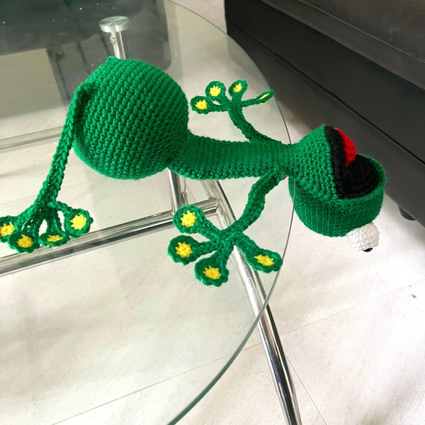 Squashed Frog Door Stopper Crochet Pattern