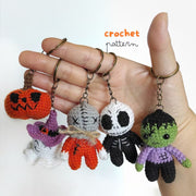 Keyrings Halloween crochet pattern amigurumi keyring