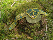 Enchanted woodland belt, leaf pouch, crochet pattern