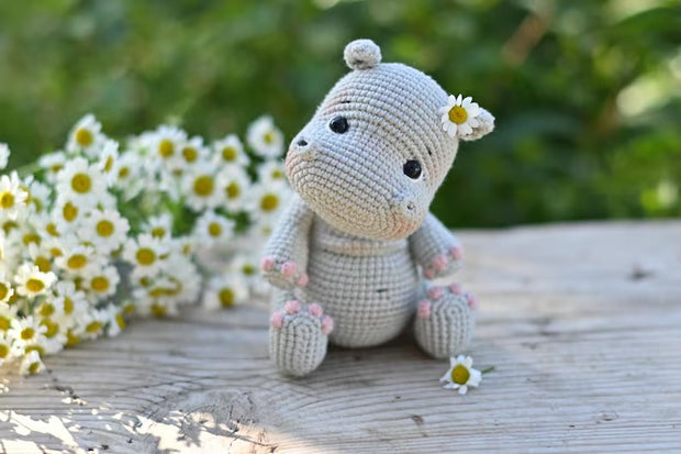 Crochet pattern for Austin the Hippo
