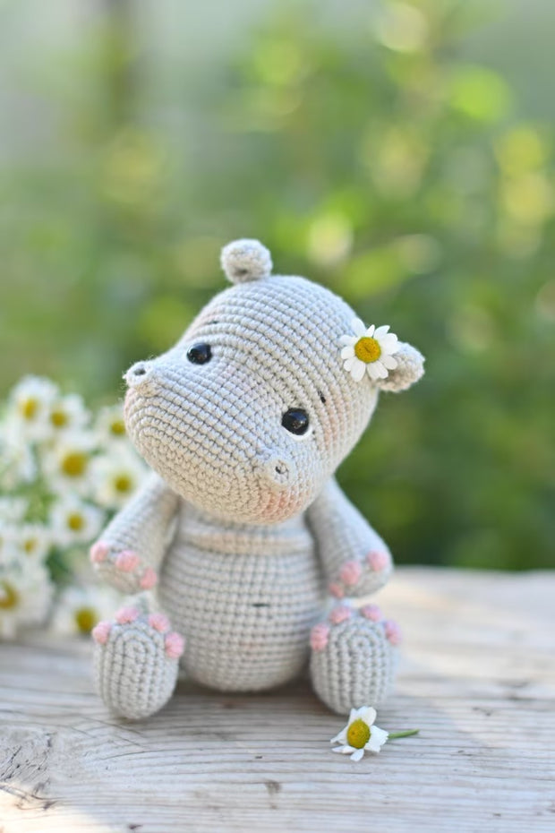 Crochet pattern for Austin the Hippo