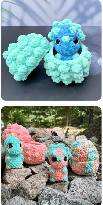 2in1 No Sew Hatching Baby Dinos Pattern