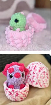 2in1 No Sew Hatching Baby Dinos Pattern