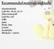 Set of 2 Crochet Pattern, Cat and dog