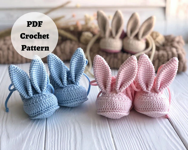 Bunny slippers crochet pattern