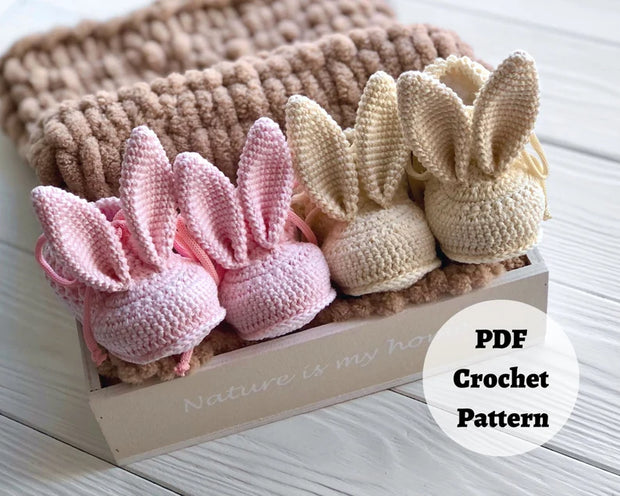 Bunny slippers crochet pattern