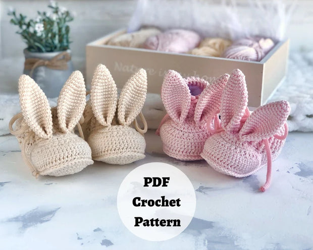 Bunny slippers crochet pattern