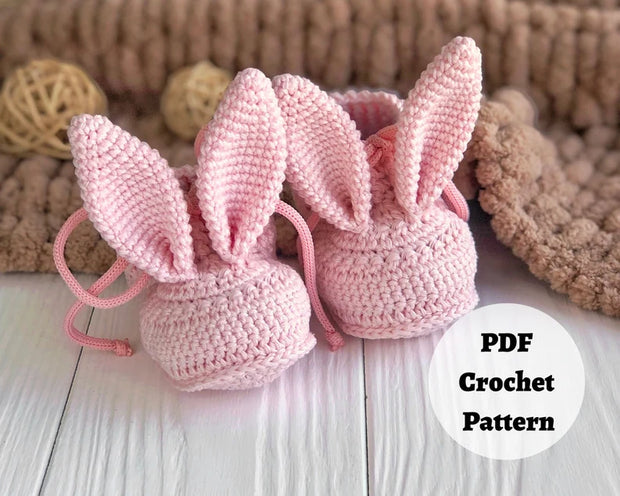 Bunny slippers crochet pattern