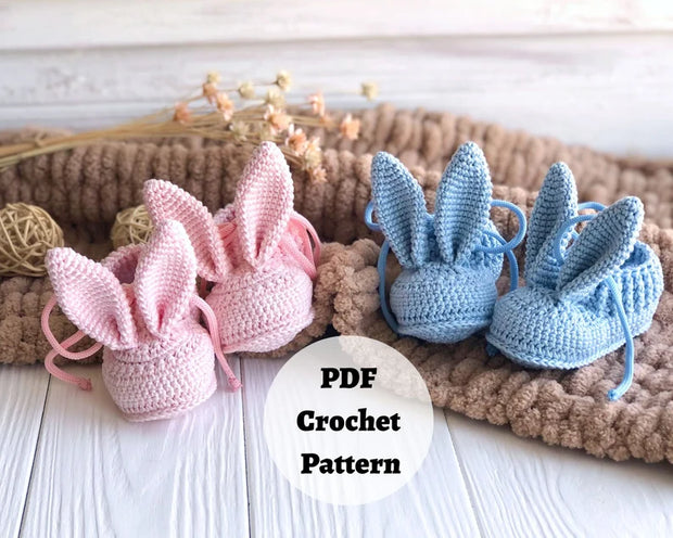 Bunny slippers crochet pattern