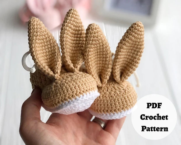 Bunny slippers crochet pattern