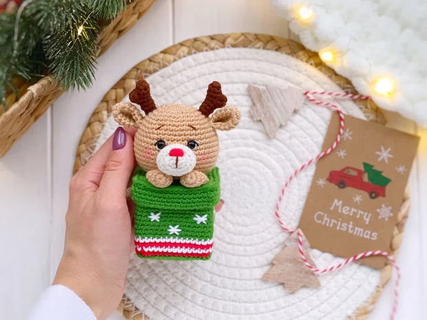 CROCHET PATTERN Christmas ornaments gift boxes
