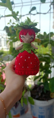 crochet pattern Cute Reversible Strawberry Doll Amigurumi