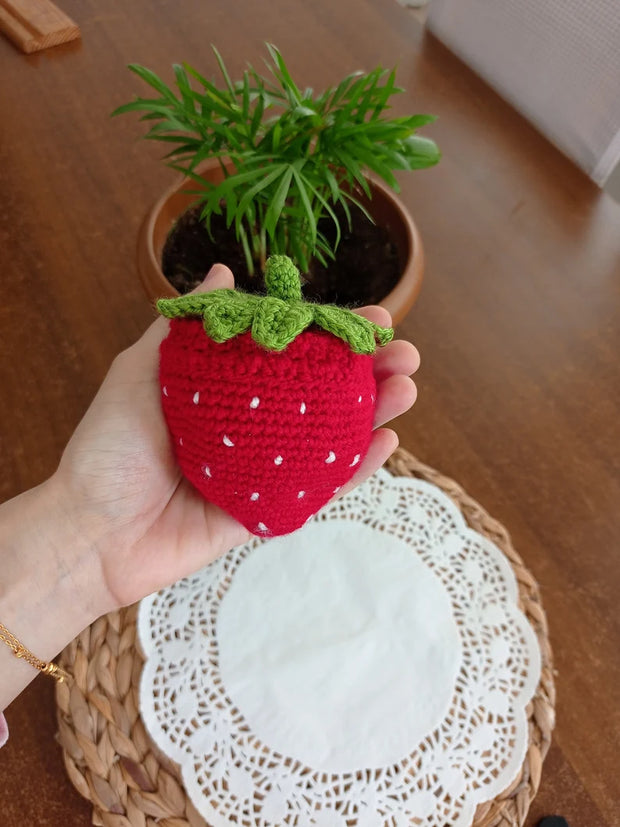 crochet pattern Cute Reversible Strawberry Doll Amigurumi