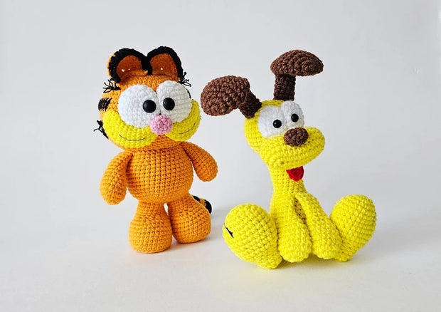 Set of 2 Crochet Pattern, Cat and dog