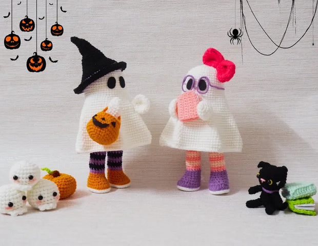 Crochet Ghost Friends Pattern Halloween