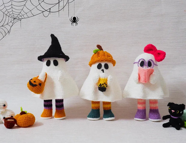 Crochet Ghost Friends Pattern Halloween