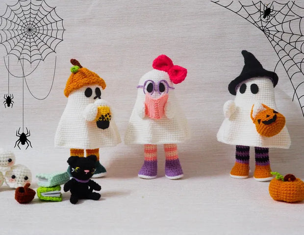 Crochet Ghost Friends Pattern Halloween