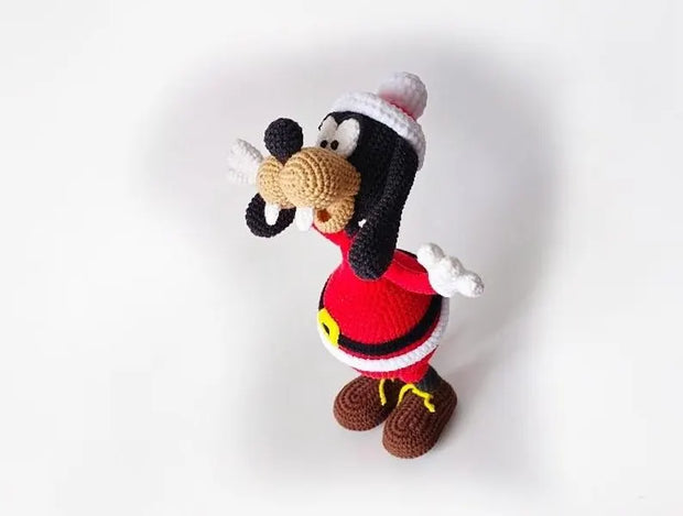 CROCHET PATTERN Christmas Dog Goofy 31 cm