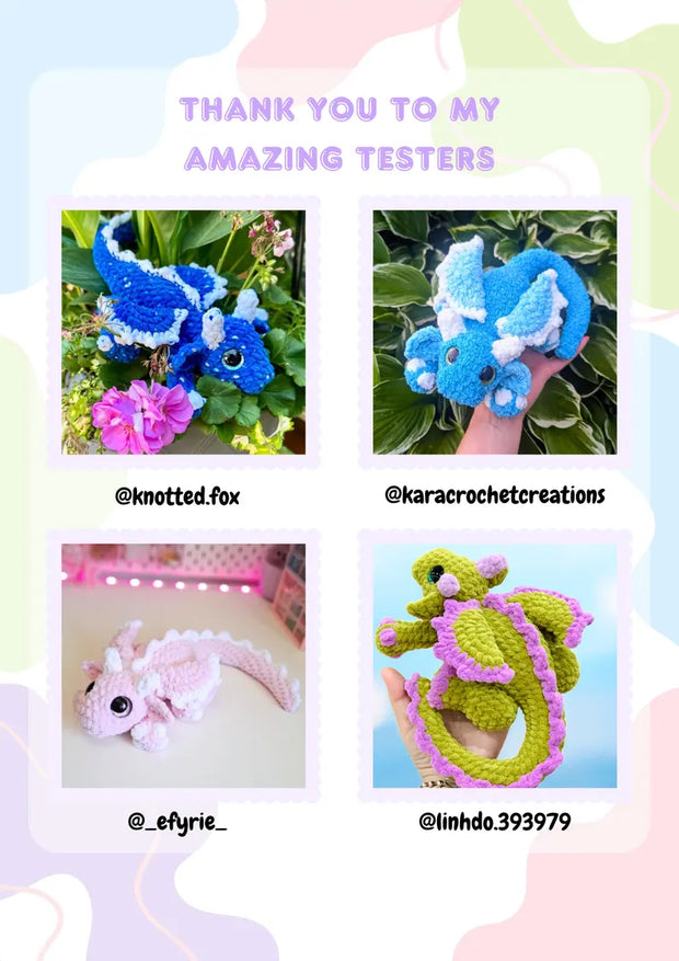 Blossom the Dragon Pdf Pattern Amigurumi