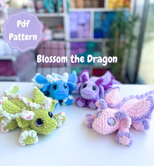 Blossom the Dragon Pdf Pattern Amigurumi