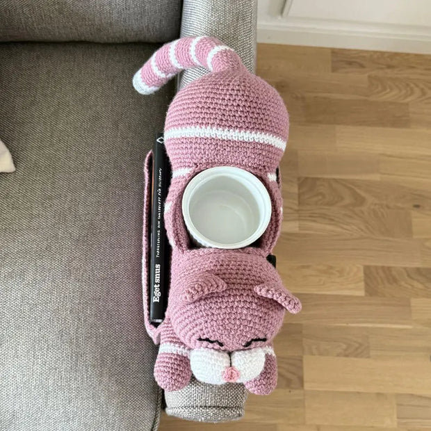 Crochet pattern adorable Cat Sofa Organizer