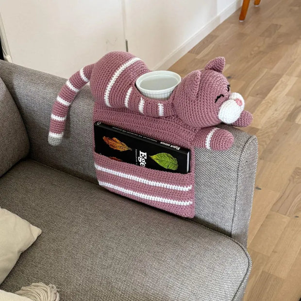 Crochet pattern adorable Cat Sofa Organizer