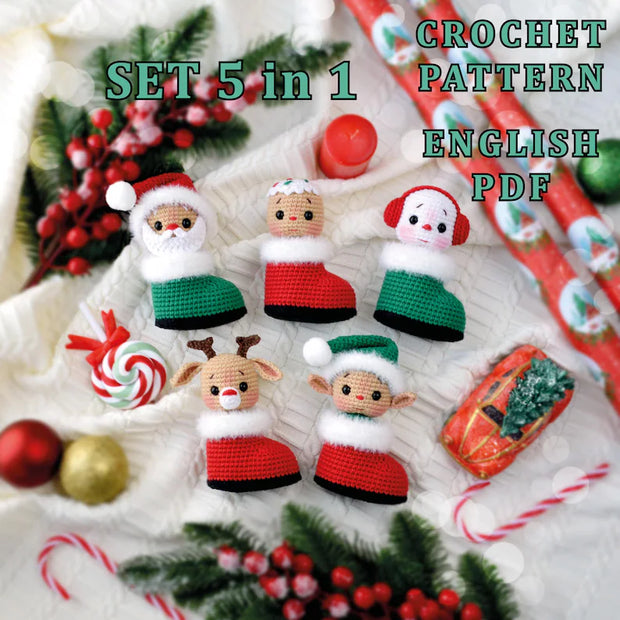 Сrochet pattern in English Christmas tree toys