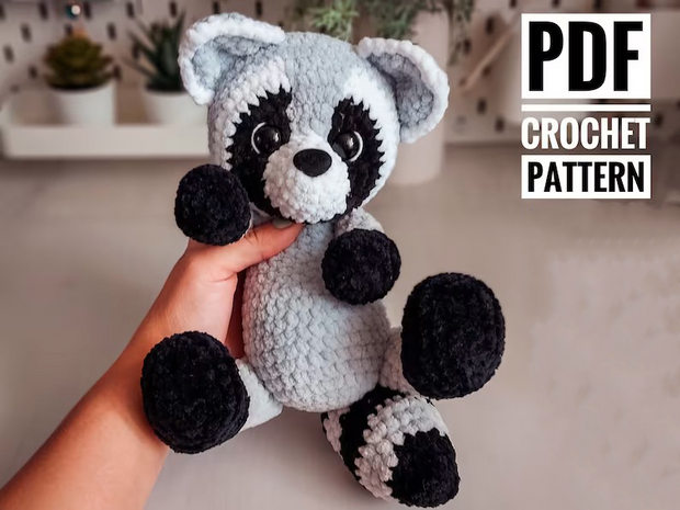 Raccoon crochet pattern