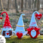 Valentines day gnome crochet pattern