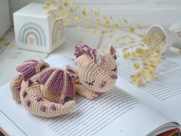 Sleeping crochet dragons amigurumi pattern