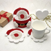 Crochet pattern Santa Coaster with Basket